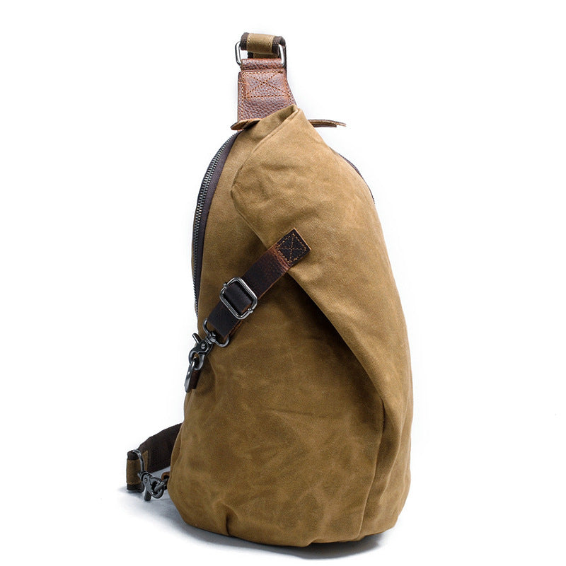 Men's Waxed Canvas Sling Bag