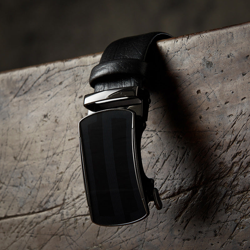 Handcrafted Men's Genuine Leather Belt with Automatic Closure