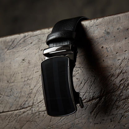 Handcrafted Men's Genuine Leather Belt with Automatic Closure