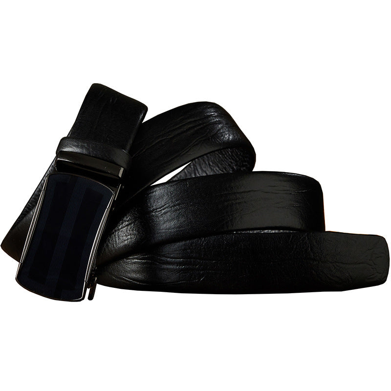 Handcrafted Men's Genuine Leather Belt with Automatic Closure