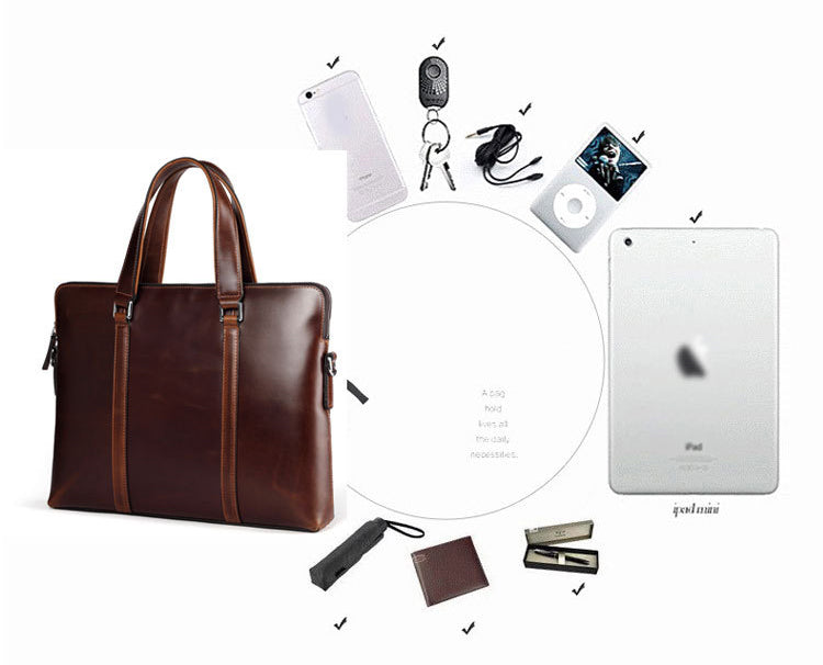 Leather Slim Briefcase