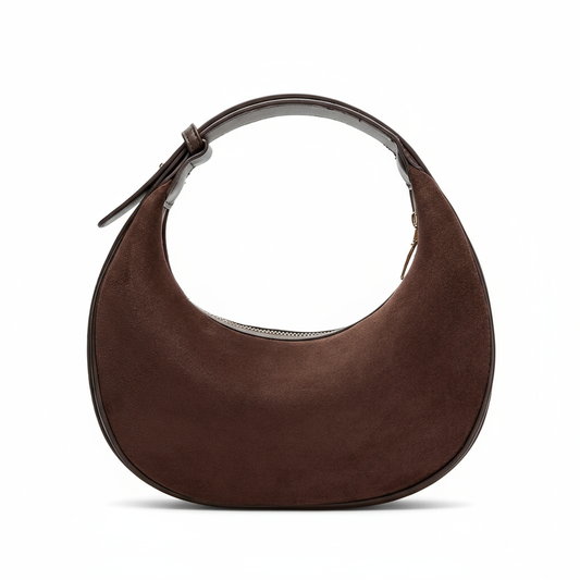 Women's Suede Hobo Bag with Adjustable Strap