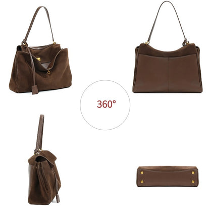 Suede Leather Tote Bag for Women