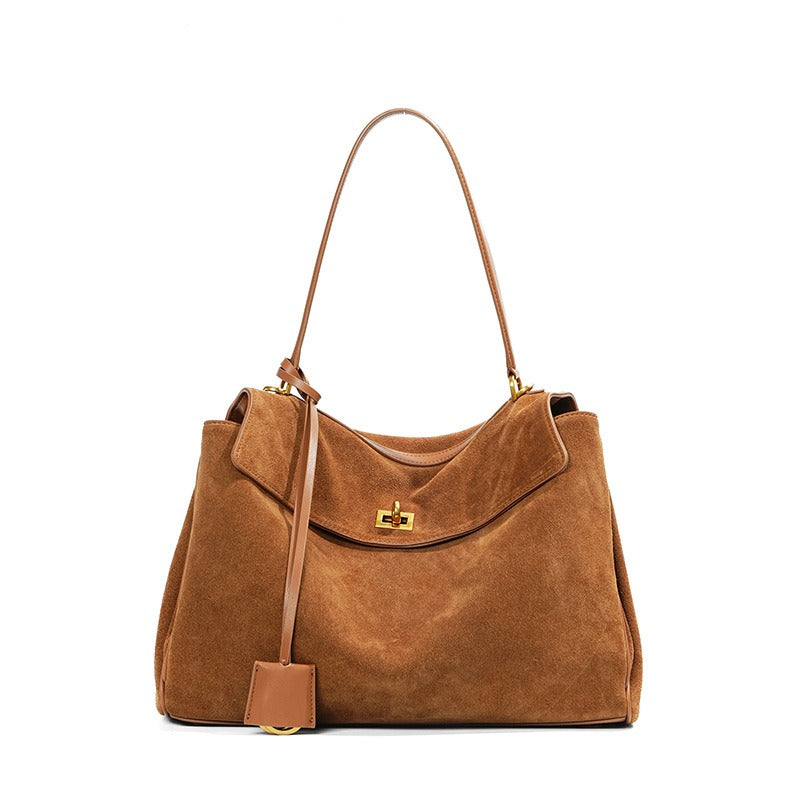 Suede Leather Tote Bag for Women