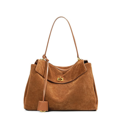 Suede Leather Tote Bag for Women