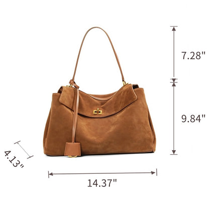 Suede Leather Tote Bag for Women