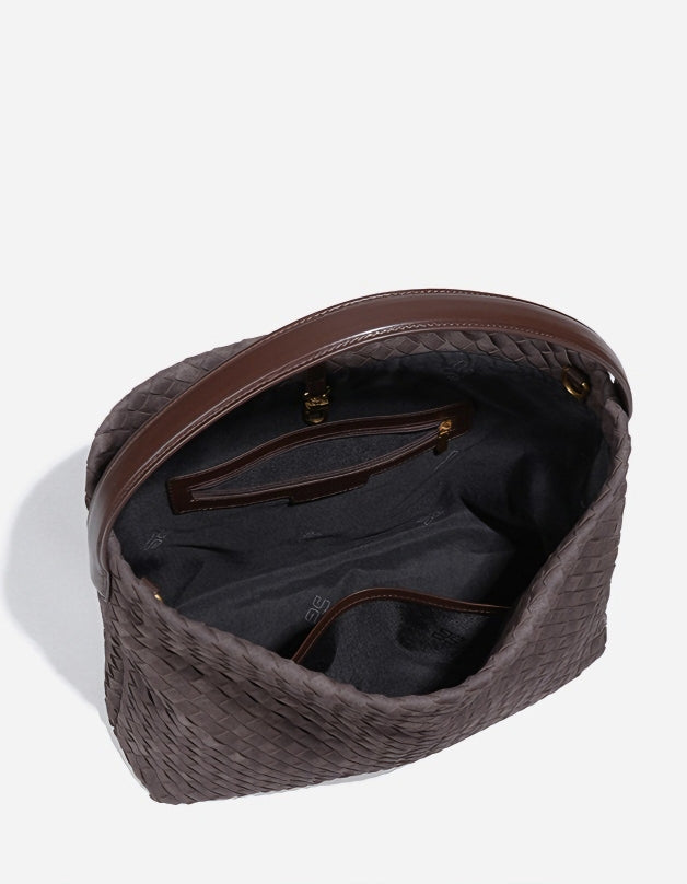 Women's Woven Tote Bag Suede Shoulder Bag