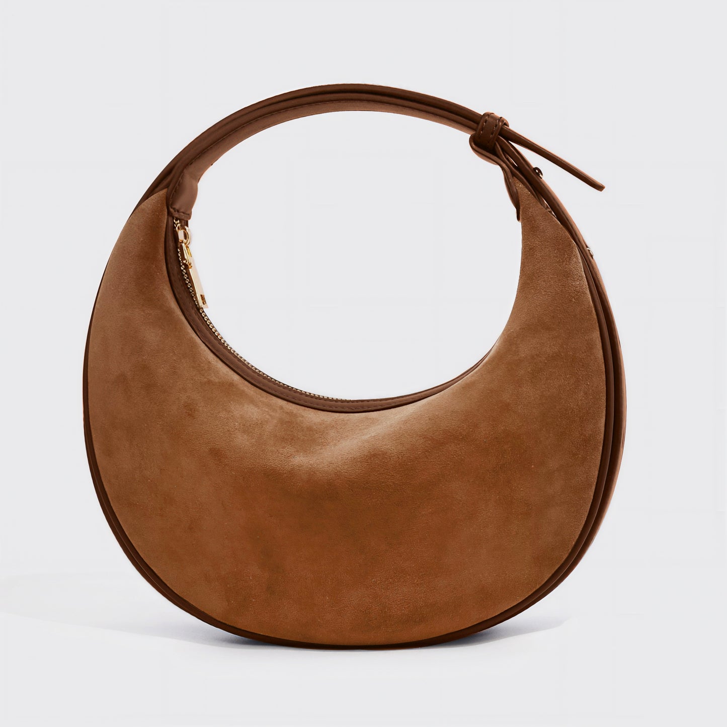 Women's Suede Hobo Bag with Adjustable Strap