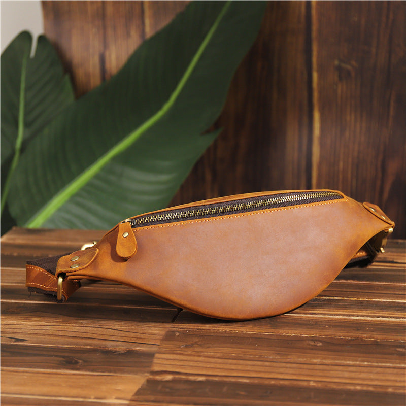 Top Grain Genuine Leather Waist Pack for Man & Women