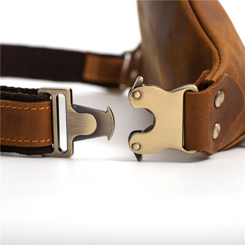 Top Grain Genuine Leather Waist Pack for Man & Women