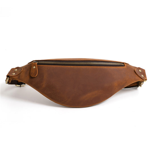 Top Grain Genuine Leather Waist Pack for Man & Women