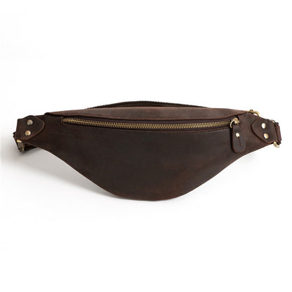 Top Grain Genuine Leather Waist Pack for Man & Women
