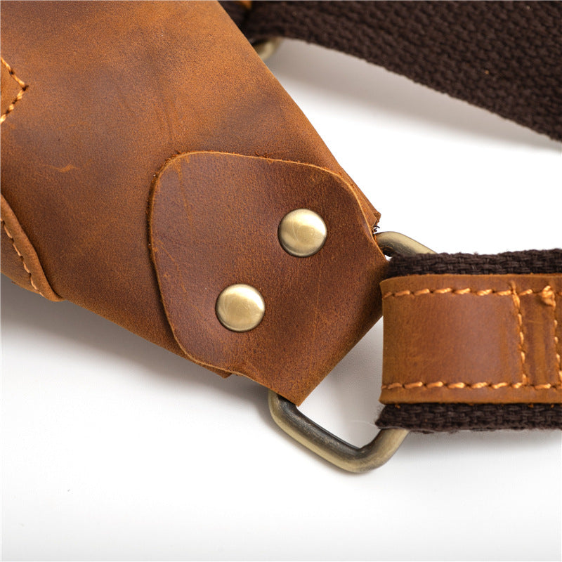 Top Grain Genuine Leather Waist Pack for Man & Women