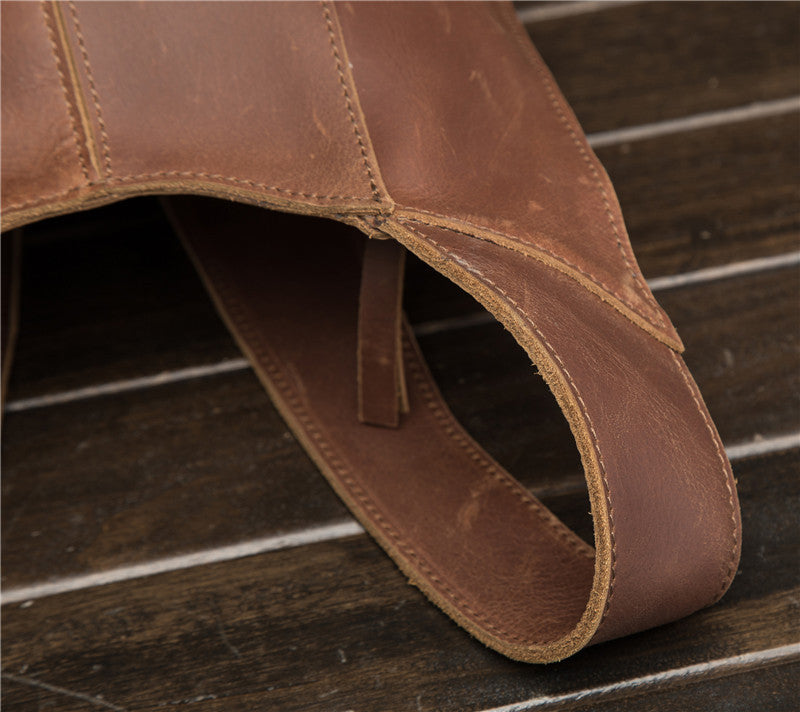 Vintage Full-Grain Leather Backpack