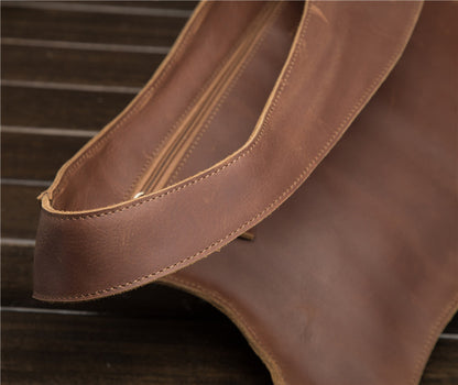 Vintage Full-Grain Leather Backpack