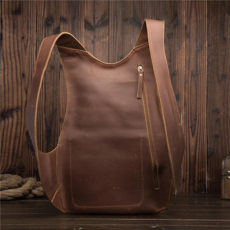 Vintage Full-Grain Leather Backpack