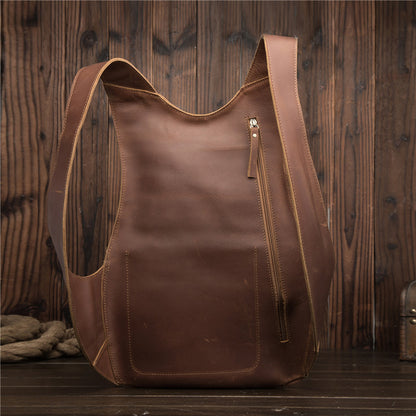 Vintage Full-Grain Leather Backpack