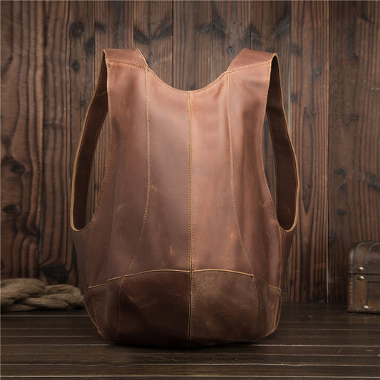 Vintage Full-Grain Leather Backpack
