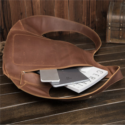 Vintage Full-Grain Leather Backpack