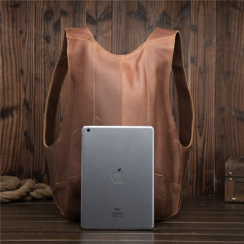 Vintage Full-Grain Leather Backpack