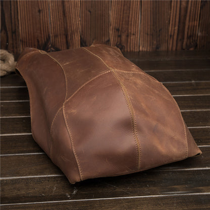 Vintage Full-Grain Leather Backpack