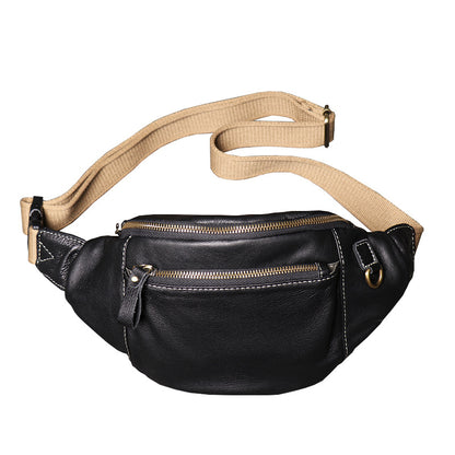 Vintage Leather Crossbody Sling Bag
