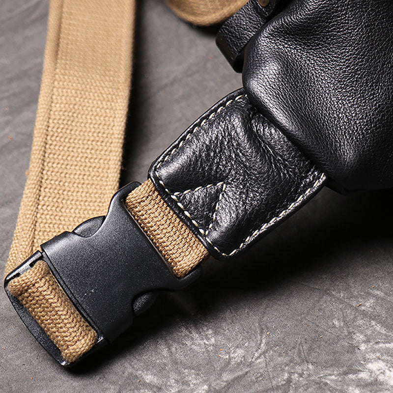 Vintage Leather Crossbody Sling Bag
