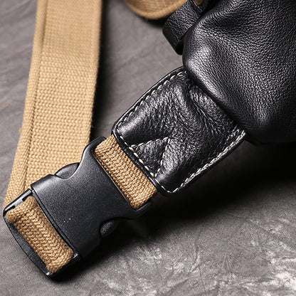 Vintage Leather Crossbody Sling Bag