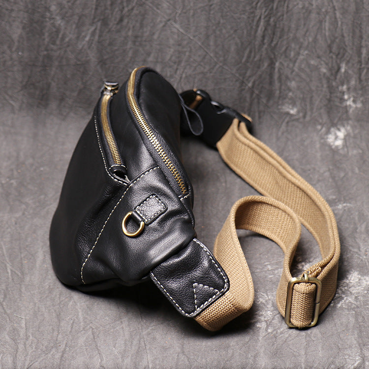 Vintage Leather Crossbody Sling Bag