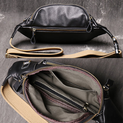 Vintage Leather Crossbody Sling Bag