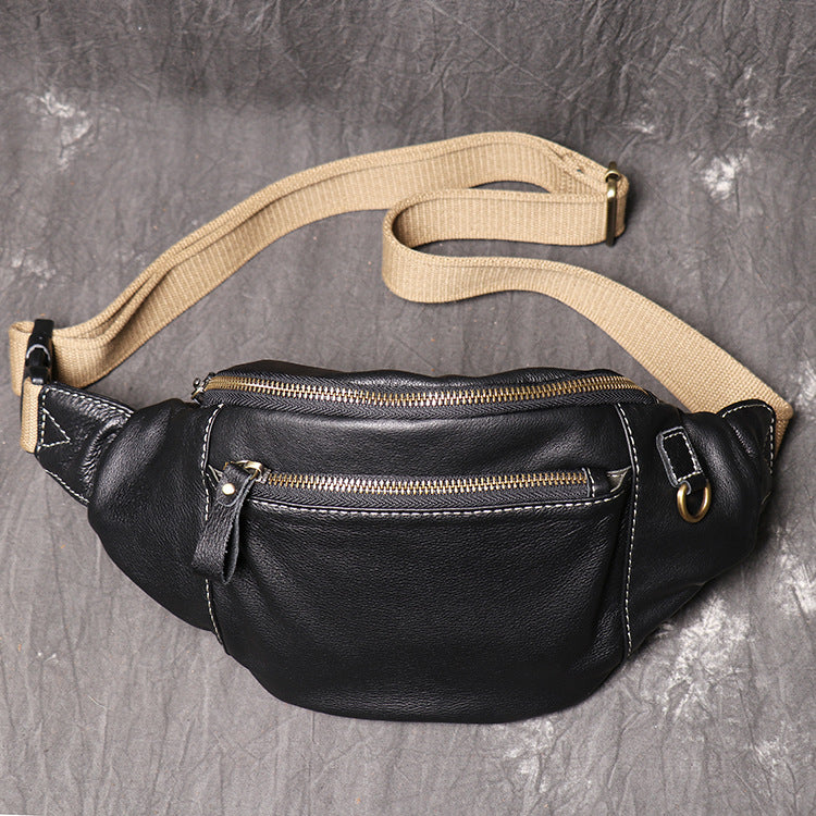 Vintage Leather Crossbody Sling Bag