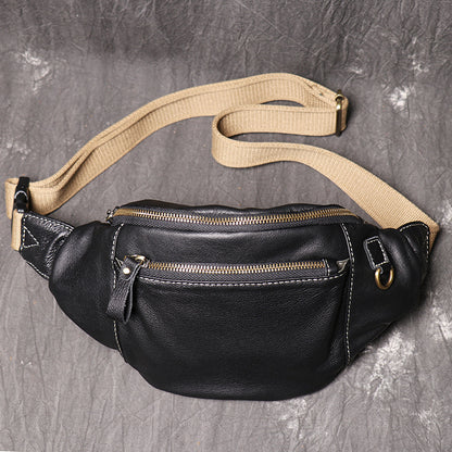 Vintage Leather Crossbody Sling Bag