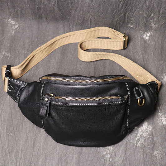 Vintage Leather Crossbody Sling Bag