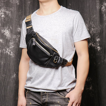 Vintage Leather Crossbody Sling Bag
