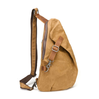 Vintage Waxed Canvas Sling Bag