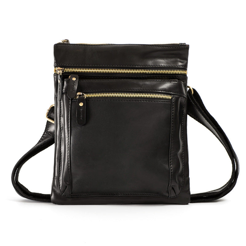 Vintage Waxed Leather Sling Bag