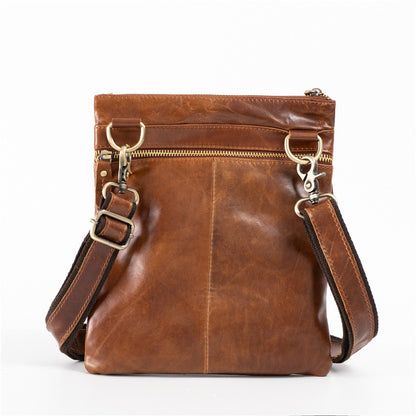 Vintage Waxed Leather Sling Bag