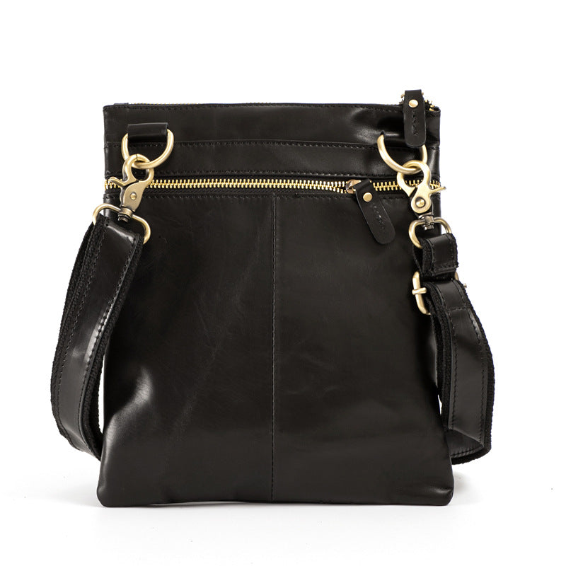 Vintage Waxed Leather Sling Bag