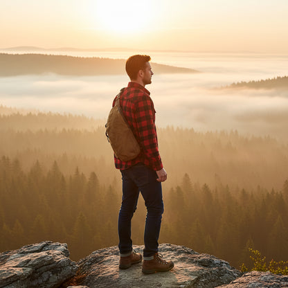 Vintage Waxed Canvas Sling Bag