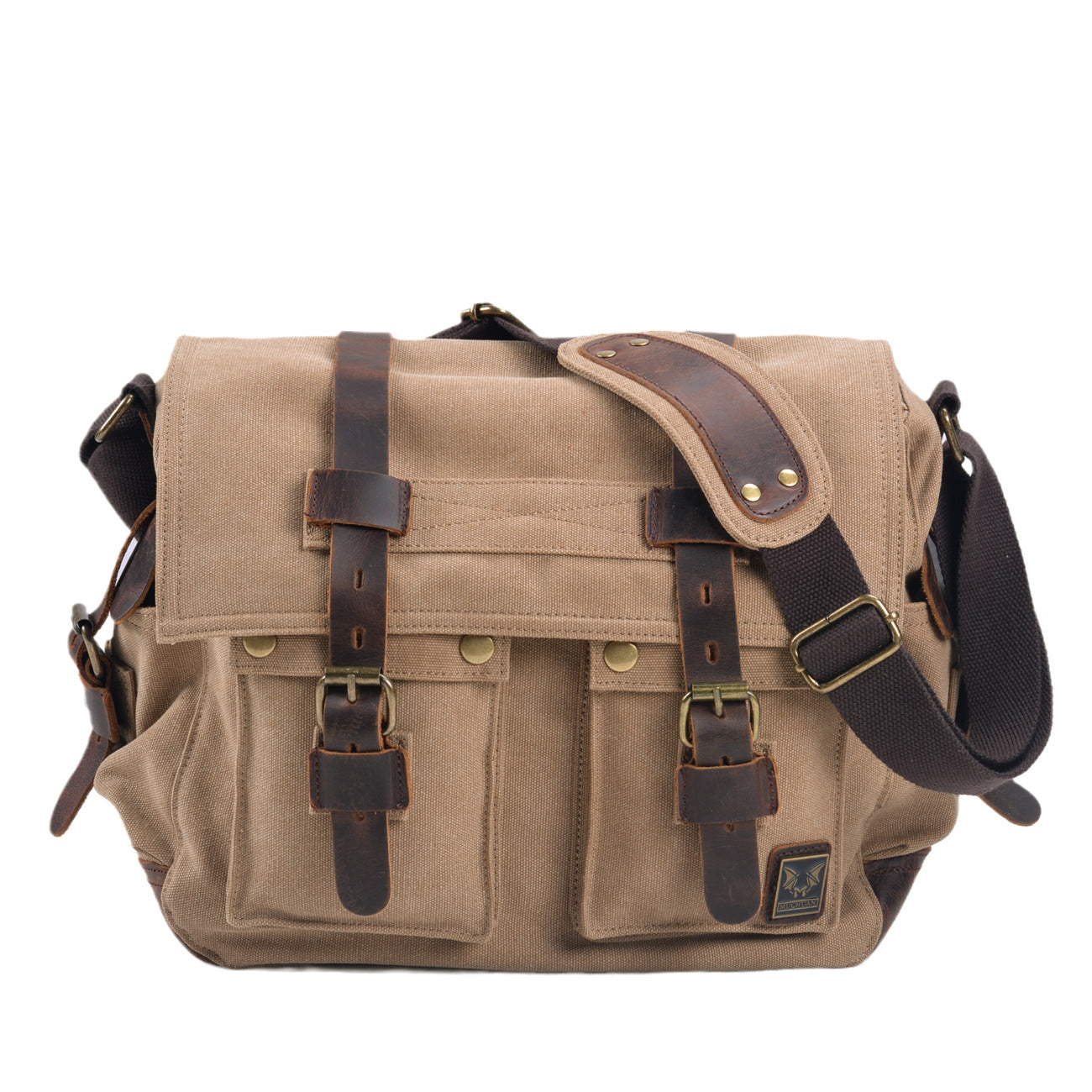 Canvas Leather Messenger Bag