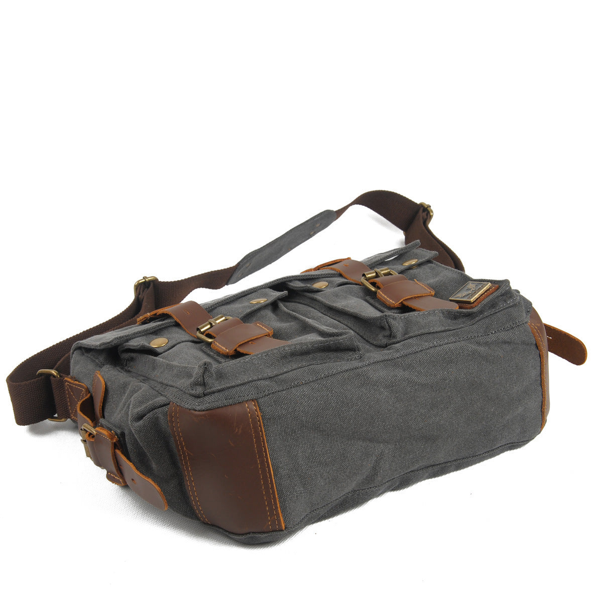 Canvas Leather Messenger Bag