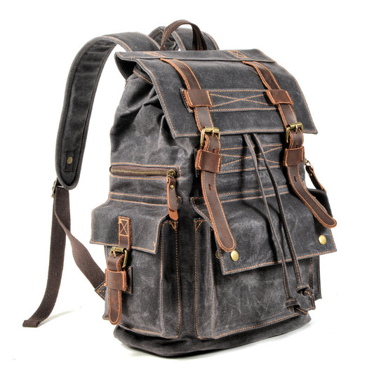 Waxed Canvas Backpack for Men and Women