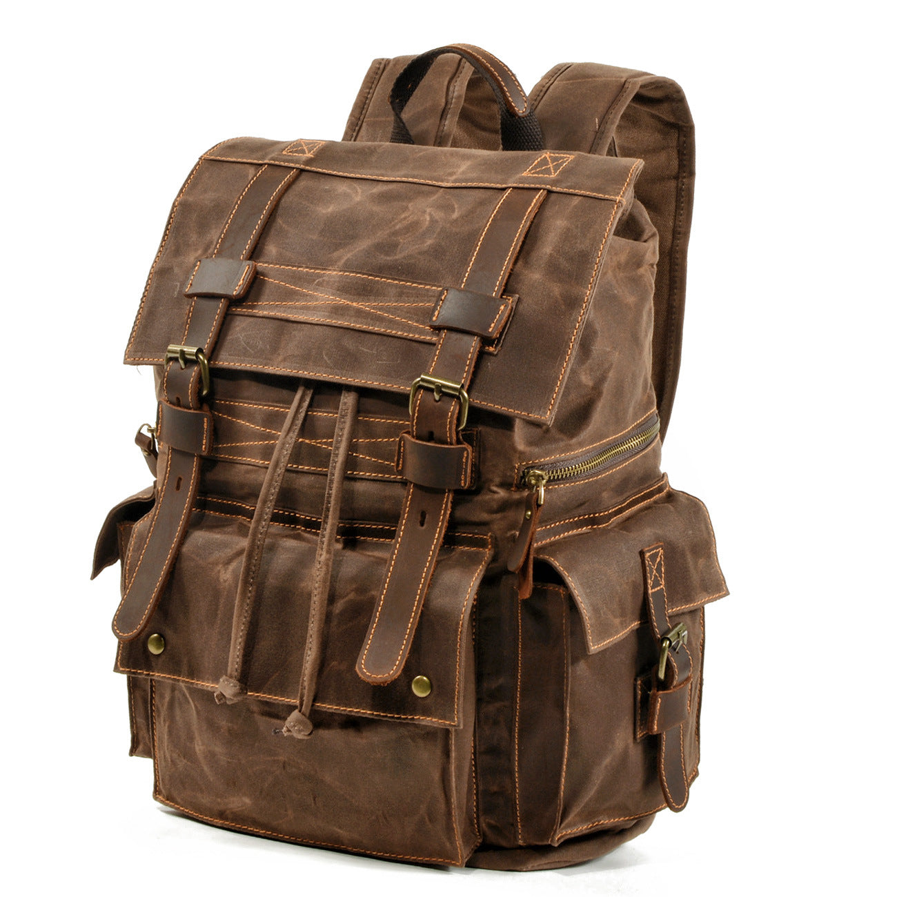 Waxed Canvas Backpack for Men and Women