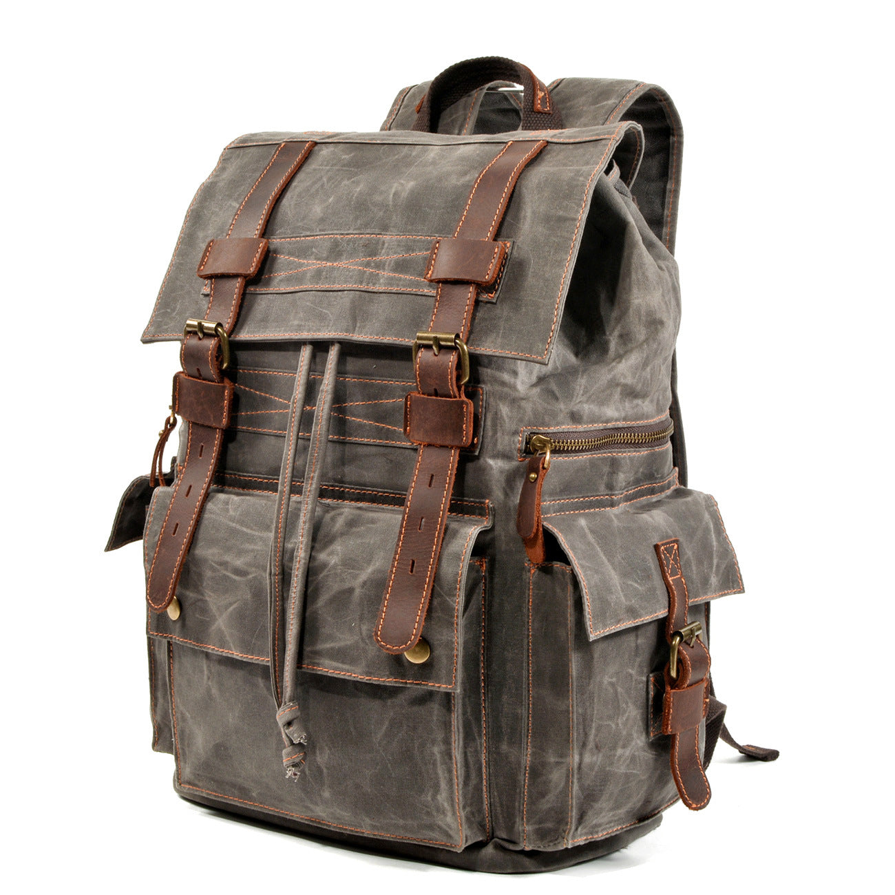 Waxed Canvas Backpack for Men and Women