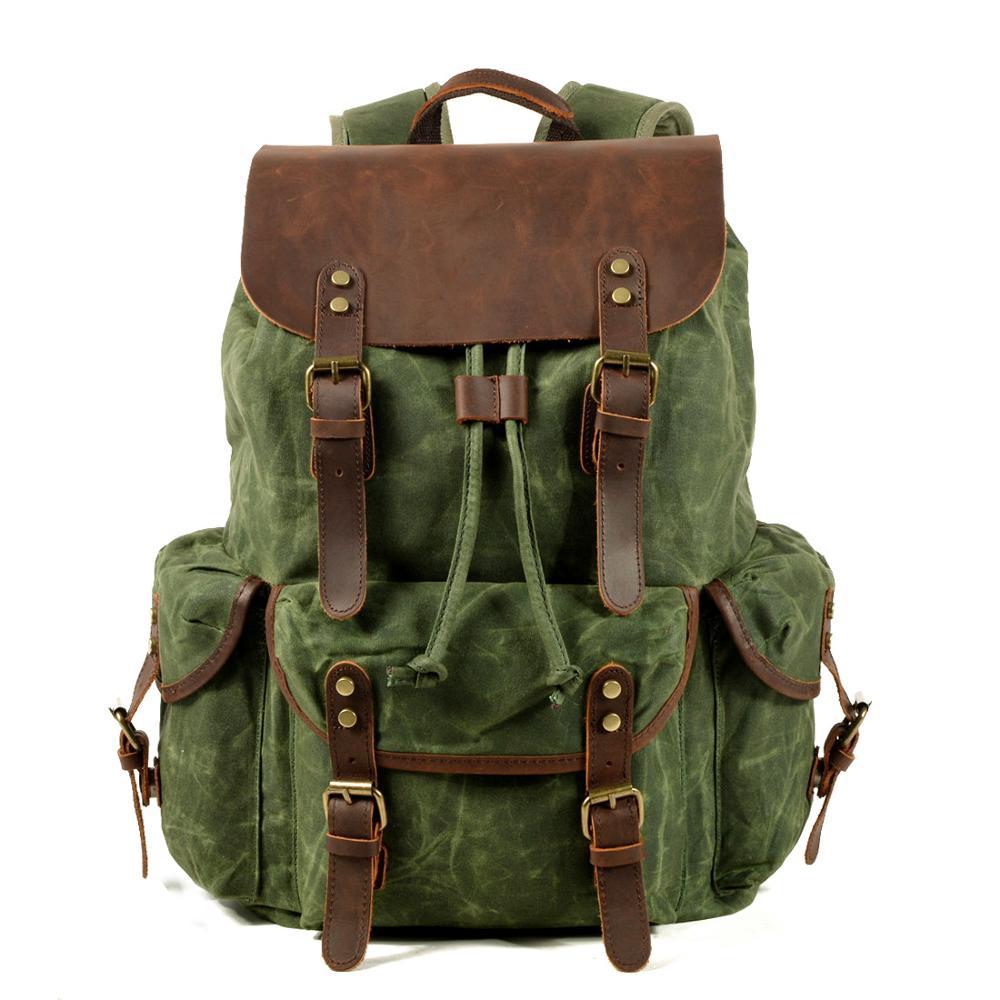 Vintage Waxed Canvas Backpack