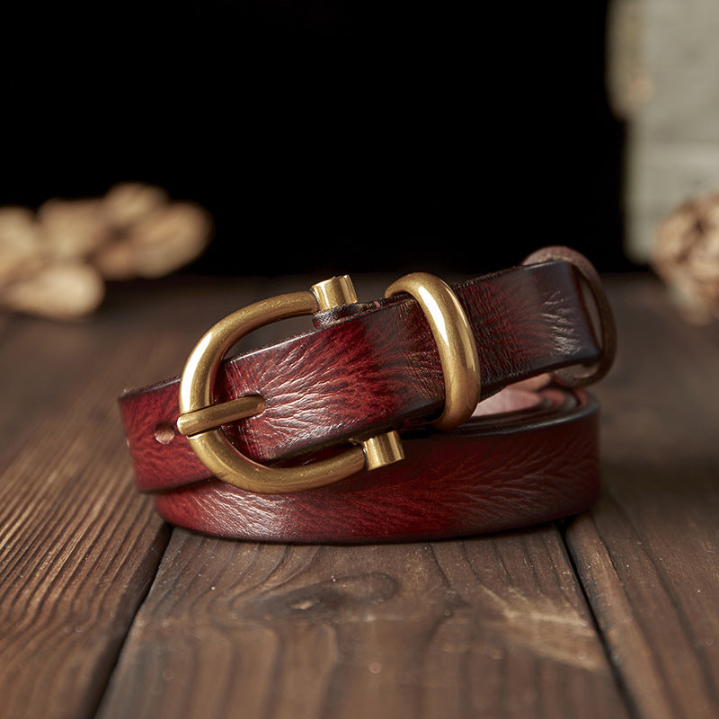 Women's Handmade Genuine Leather Belt