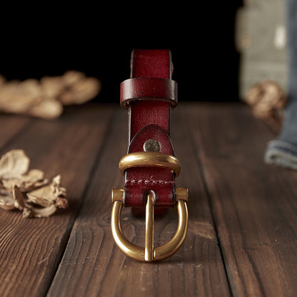Women's Handmade Genuine Leather Belt