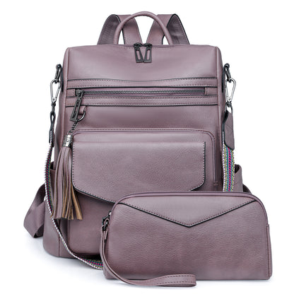 Women's Leather Laptop Backpack