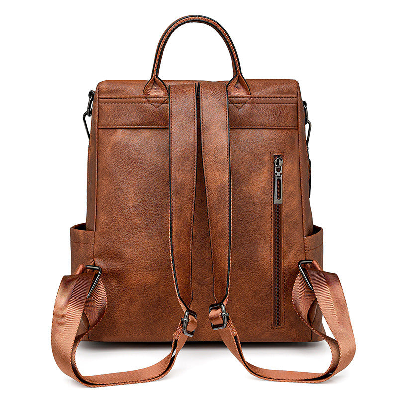 Women's Leather Laptop Backpack