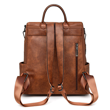 Women's Leather Laptop Backpack